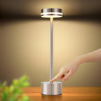 Lot de 2 lampes de table LED sans fil dorées à tige fine, 31,5 cm