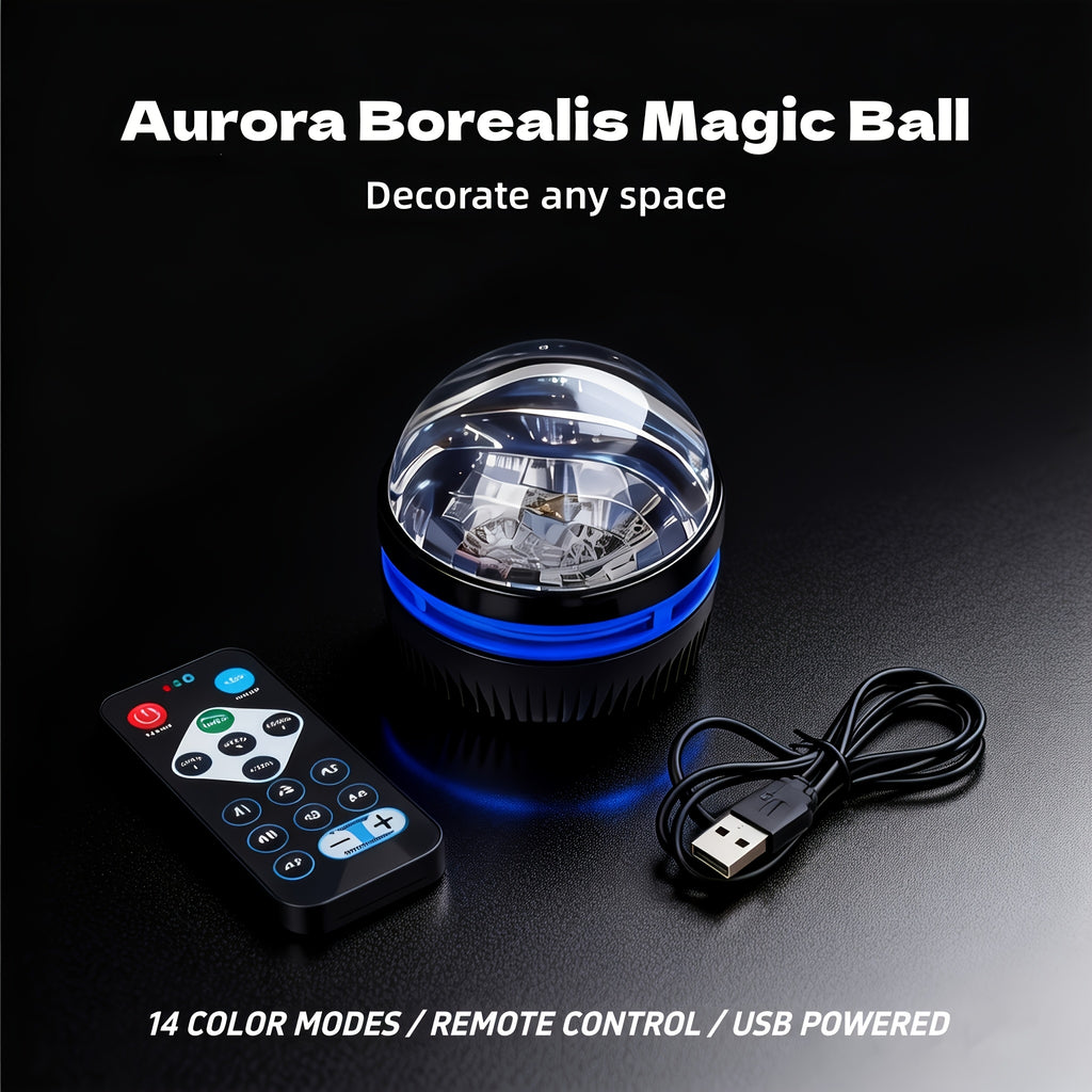 Projecteur aurore boréale à rotation motorisée et télécommande