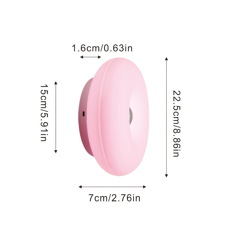 Lampe donut sans fil tactile, à poser ou à fixer au mur, 22 cm