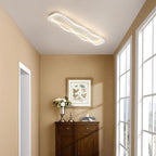 Plafonnier LED long en forme de vague, 60 cm, doré, blanc ou noir