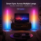 Lampadaire trépied LED RVB synchronisé à la musique, 107 cm
