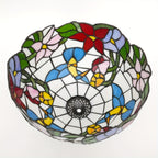 Verre de remplacement en vitrail colibris et fleurs, Ø 30 cm