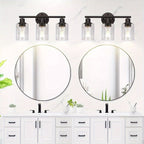 Lot de 3 cylindres de remplacement en verre transparent, Ø 9 cm