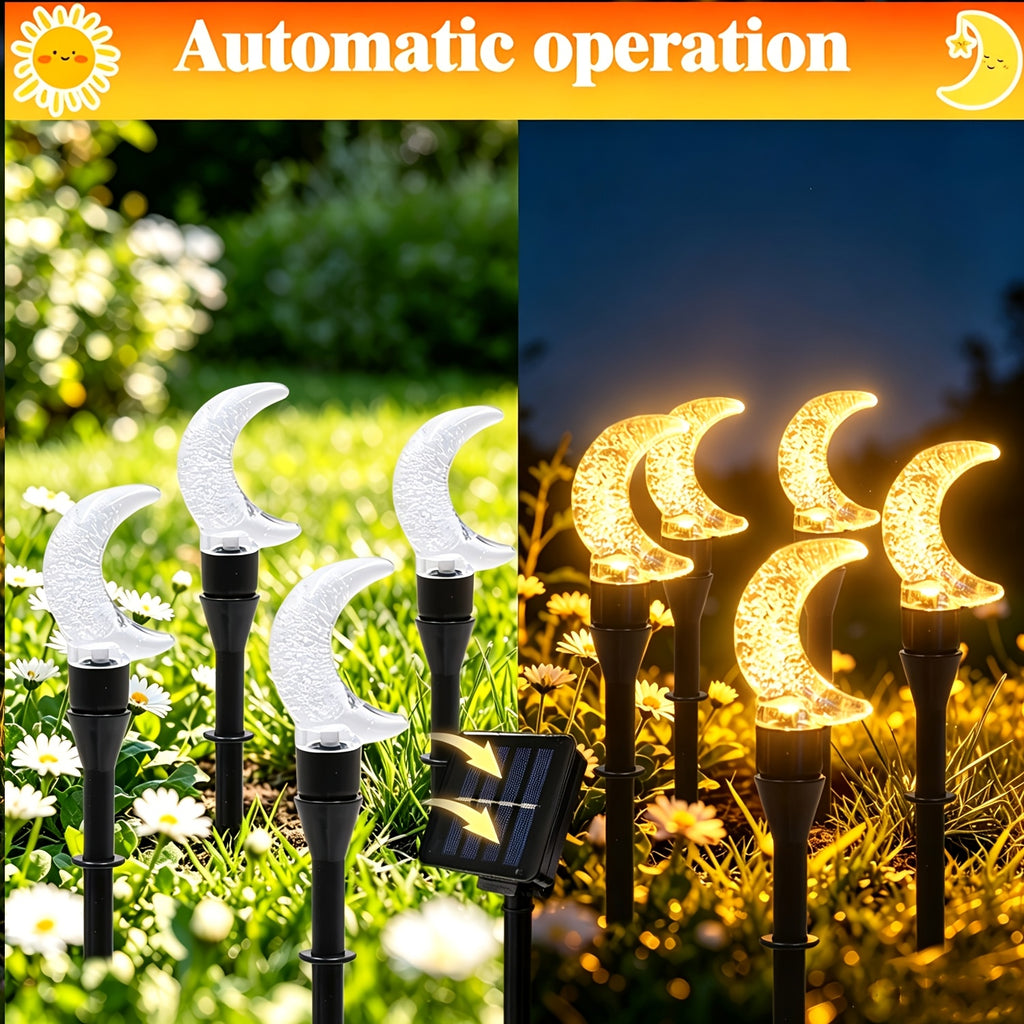Guirlande solaire croissants de lune à bulles, 20 LED sur 5 m, IP44