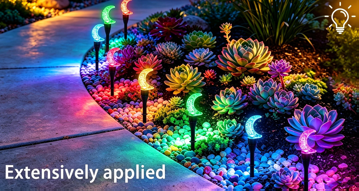 Guirlande solaire croissants de lune à bulles, 20 LED sur 5 m, IP44