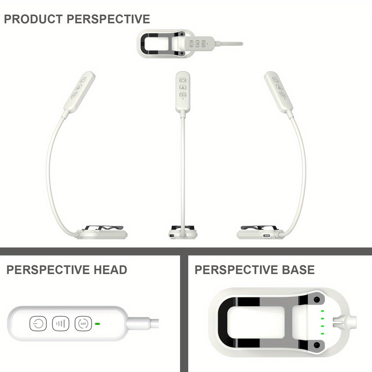 Lampe de lecture à pince 20 LED de 54 g, lumière ambrée 1600 K