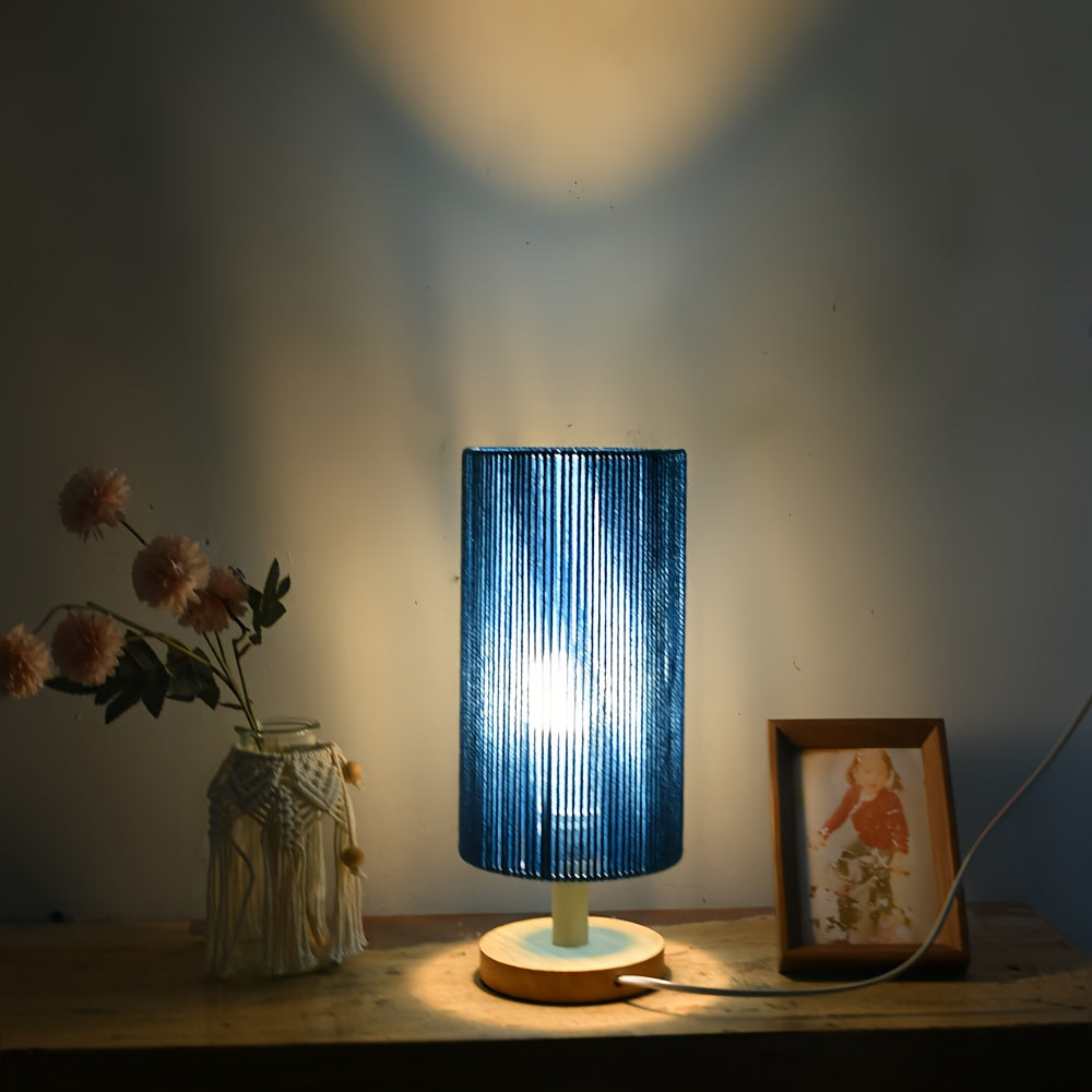 Abat-jour cylindre en cordelette textile, cinq coloris au choix