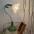 Lampe de bureau fleur à col flexible, tulipe en acrylique, 50 cm