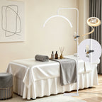 Lampadaire LED demi-lune pivotant, 3 teintes, blanc ou noir