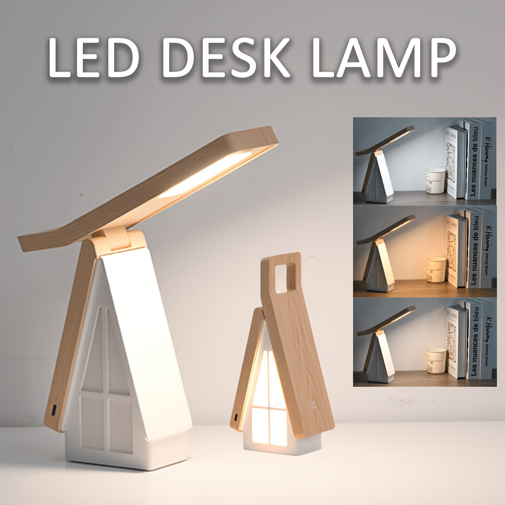 Lampe de chevet LED maisonnette 2 en 1, veilleuse et lampe de bureau