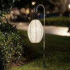 Suspension solaire en tissu blanc ajouré, lot de 4 lanternes, IP44