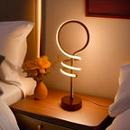 Lampe de bureau LED en tube lumineux, boucle et spirale noire, 46 cm