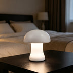 Lampe champignon blanche télescopique sans fil, de 13,5 à 24,5 cm