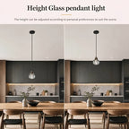 Mini suspension en verre facetté, culot G9, câble réglable 113 cm