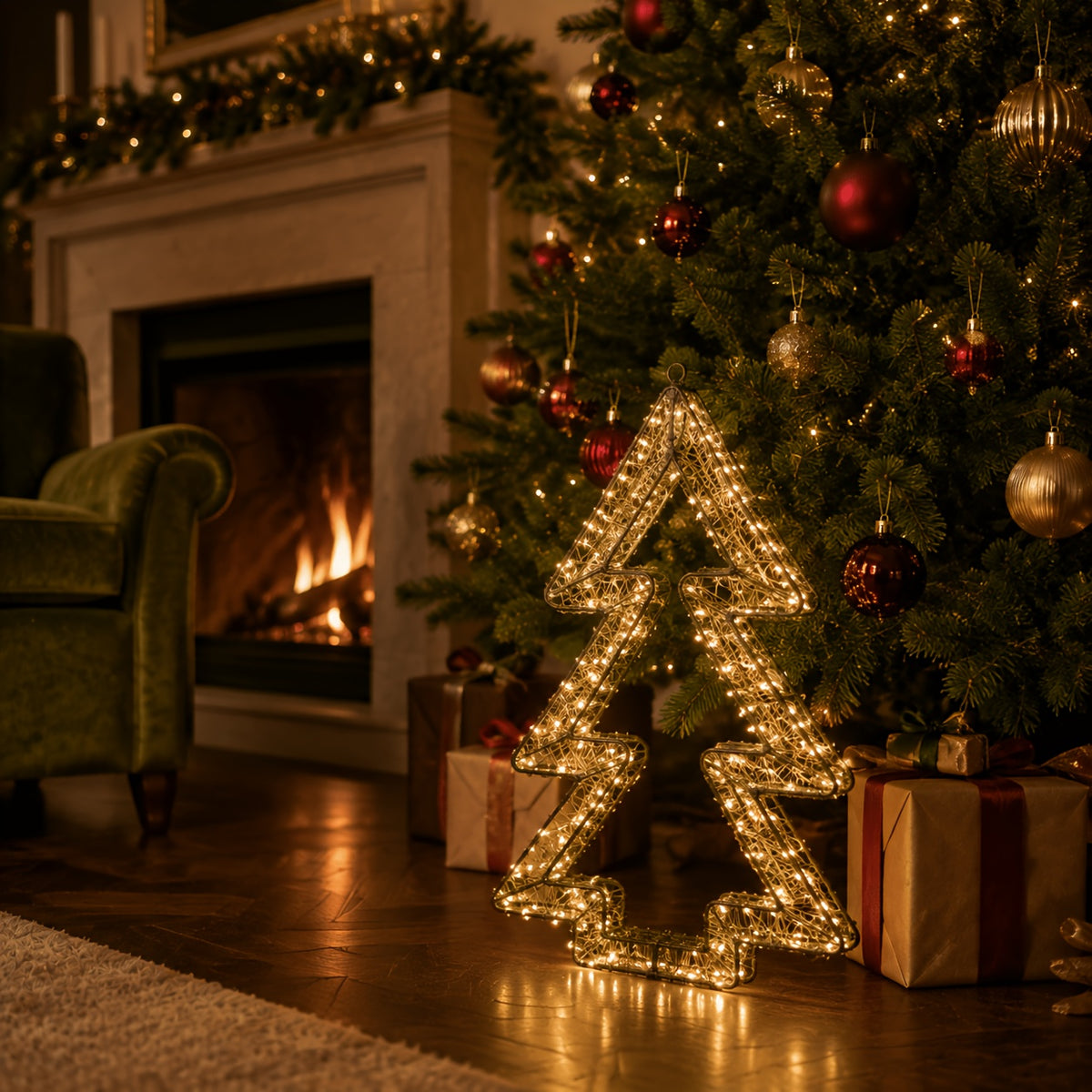 Sapin lumineux en relief aux 480 micro-LED