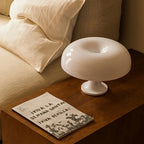Lampe champignon bleu ciel en plastique brillant, LED, USB