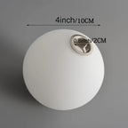 Lot de 3 globes de remplacement en verre opalin blanc, Ø 10 cm
