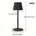 Lot de 2 lampes sans fil à abat-jour ondulé, tactiles, 30,5 cm