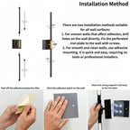 Applique murale design tige LED 72 cm rechargeable, lot de 2