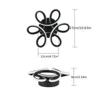 Plafonnier LED fleur à cinq boucles noir et blanc, Ø 27 cm