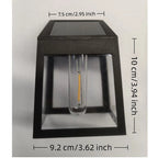 Petite applique solaire rétro à filament pour clôture, lot de 4