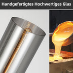 Suspension 3 tubes en verre fumé, barre de 46 cm ou rosace, E27
