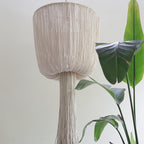 Abat-jour long en macramé à gland, Ø 30 ou 40 cm, 80 cm de long