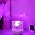 Lampe d'ambiance vague d'eau Ø 8 cm, tactile et télécommande à pile