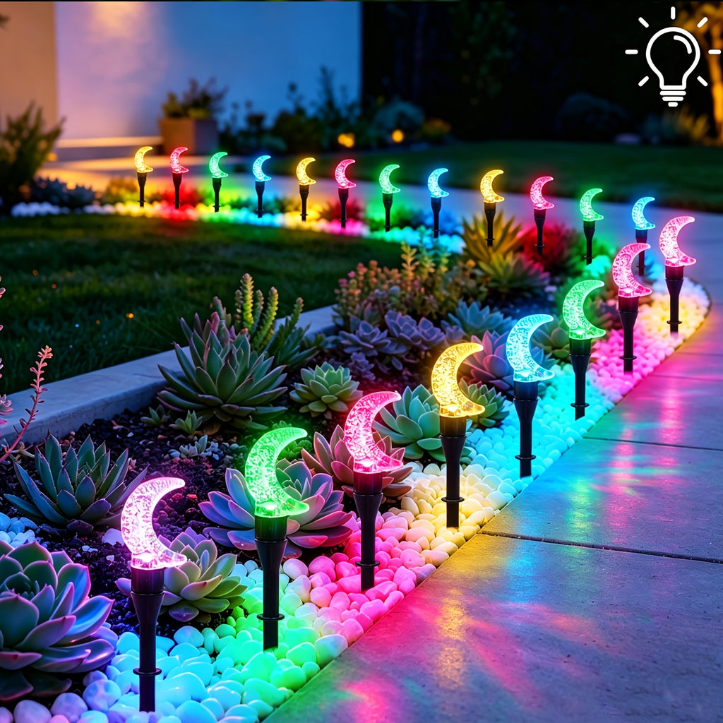 Guirlande solaire croissants de lune à bulles, 20 LED sur 5 m, IP44