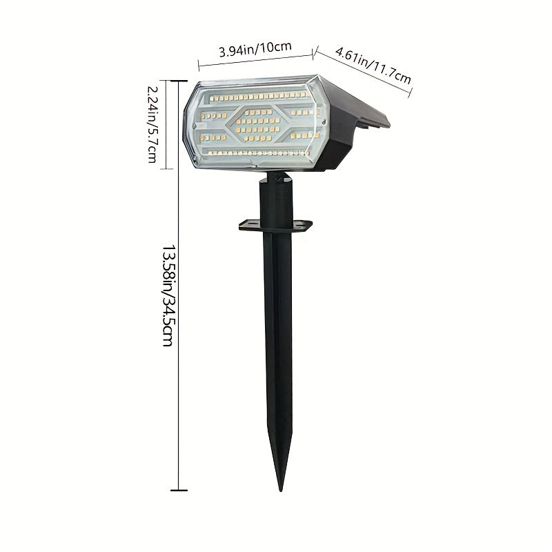 Spot solaire 86 LED à piquet de 34,5 cm, trois intensités