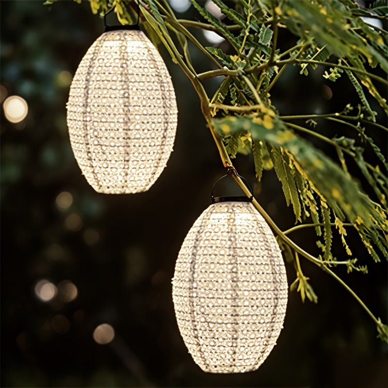 Suspension solaire en tissu blanc à motif ajouré