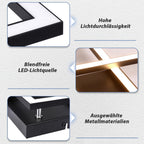 Plafonnier LED à deux cadres carrés pivotants noirs, 65 cm