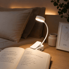 Lot de 2 lampes de lecture à pince, tête ronde et rectangulaire