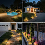 Mini spot solaire de sol 8 LED, 5,7 cm, IP44, lot de 5 ou de 7