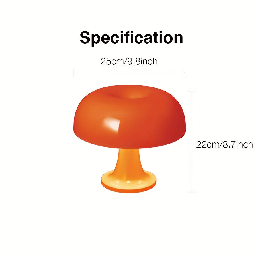 Lampe champignon blanche en acrylique, variateur et trois teintes, USB