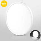 Plafonnier LED rond ultra-fin Ø 40 cm, 48 W blanc froid, lot de 4
