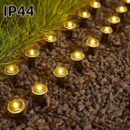 Guirlande solaire à 15 ou 30 spots sur piquets, IP44, 12 modes