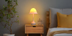 Lot de 2 lampes champignon sans fil blanches, tactiles, 24,5 cm