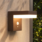 Applique solaire en L à détecteur, blanc chaud, 12,5 cm de haut