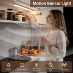 Lot de 3 réglettes LED extra-longues 60 cm à détecteur, sans fil