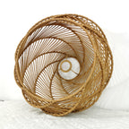 Abat-jour spirale ajouré en corde de papier, Ø 41 x H 21 cm