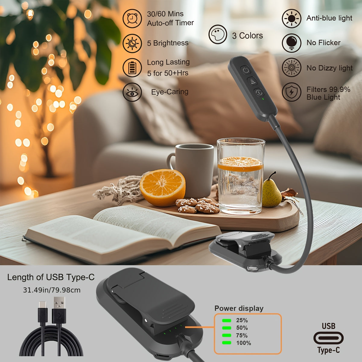 Lampe à pince pour les fins de soirée