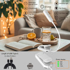 Lampe de lecture à pince avec arrêt programmé 30 ou 60 min, USB-C