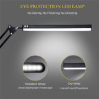 Lampe d'architecte à pince LED, bras métal blanc ou noir, USB