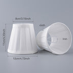 Lot de 2 mini abat-jour plissés blancs à pince, Ø 12 x H 11 cm