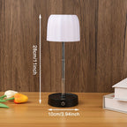 Lampe de chevet sans fil réglable en hauteur, abat-jour côtelé