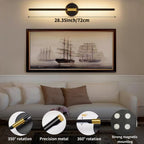 Applique murale design tige LED 72 cm rechargeable, lot de 2