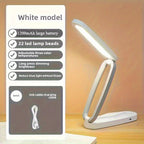 Lampe de bureau LED pliable sans fil, panneau tactile à 3 teintes