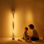 Lampadaire LED spirale minimaliste de 121 cm, trois teintes