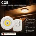 Lot de 6 spots LED sans fil à piles avec télécommande et minuterie